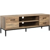 HOMCOM TV-Schrank, Fernsehschrank mit 2 Fächern, 2 Schubladen, Schrank...
