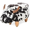 HOMCOM Tierhocker Dekohocker mit Stauraum 62x35x36cm Polsterhocker im ...