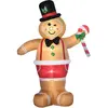 Outsunny automatisches Aufblasbarer Lebkuchenmann 2,38 m weihnachtsdek...