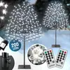 MONZANA® Kirschblütenbaum 180cm 2er Set mit je 200 LED Fernbedienung A...