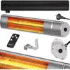 MONZANA® Infrarot Heizstrahler 2000W für Terrasse & Outdoor Silber