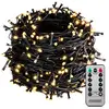 MONZANA® LED Lichterkette 400 LED 40m Warmweiß schwarzes Kabel