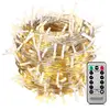 MONZANA® LED Lichterkette 400 LED 40m Warmweiß transparentes Kabel