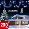 MONZANA® LED Lichterkette 200 LED 20m Kaltweiß