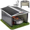 Gardebruk Mähroboter-Garage, Satteldach Metall 86x100x63cm 4x Erdanker...