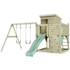 PolarPlay OutdoorToys Spielturm Björn aus Holz in Mintgrün mit Kinders...