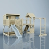 OutdoorToys Spielturm Isak aus Holz in Blau