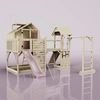 OutdoorToys Spielturm Luna aus Holz in Rosa