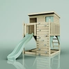 OutdoorToys Stelzenhaus Polarstern aus Holz in Grün Mintgrün