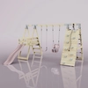 OutdoorToys Klettergerüst Schmetterling aus Holz in Rosa Altrosa