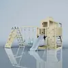 OutdoorToys Spielturm Finn aus Holz in Blau Babyschaukel