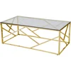 Mobel SalesFever Couchtisch Glastisch mit stilvoller Eleganz, Edelstah...