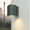 LICHT-ERLEBNISSE Kleine Außenleuchte Anthrazit IP54 eckig H: 13,7 cm E...