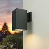 LICHT-ERLEBNISSE Außenlampe Anthrazit IP54 E27 Glas Metall Modern Auße...