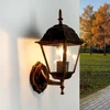 Licht-Erlebnisse Außenleuchte Wand in Schwarz Kupfer IP44 E27 Glas Alu...
