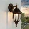 Licht-Erlebnisse Außenwandlampe Terrasse Garten IP44 Kupfer E27 Glas A...