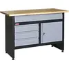 STIER Werkbank Basic, 4 Schubladen, Belastbarkeit 300 kg, BxTxH 1200x6...