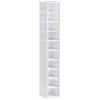 HOMCOM Schuhboxen 10 Stück Stapelbare und Faltbar Schuh-Organizer mit ...