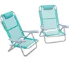 Outsunny 2er Set Campingstühle klappbar Campingstuhl mit 6-fach verste...