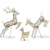 Outsunny 3 teiliges LED Rentier Familie Beleuchtete Weihnachtsdeko mit...