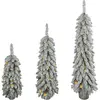 HOMCOM 3er-Set Künstlicher Weihnachtsbaum, Vorbeleuchtet Christbaum mi...