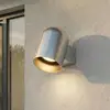 Lindby Außenwandleuchte Lupil, aluminium, Metall, GU10, IP44