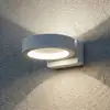 Lindby LED-Außenwandleuchte Selviro, weiß, Ø 20 cm, IP65