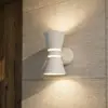 Lucande LED-Außenwandleuchte Meravi, weiß, 2-flg., IP44