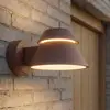 Lucande LED-Außenwandleuchte Moena, braun, Metall, IP44