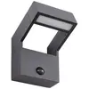 Arcchio LED-Außenwandlampe Kovato, Sensor, dunkelgrau, IP65