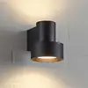 Lucande LED-Außenwandlampe Elune, schwarz matt, up/down