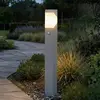 Lucande Wegeleuchte Kiran 100 cm, Sensor, hellgrau, IP44