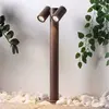 Prios Wegeleuchte Tulimar, 2-flg., 60 cm, rost, IP65