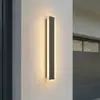 Lucande LED-Außenwandlampe Ilora, schwarz, 60 cm, CCT, IP65