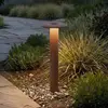 Lucande LED-Wegeleuchte Haloa, braun/rost, Höhe 50 cm, IP54