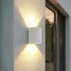 Lindby LED-Außenwandleuchte Ralino, weiß, 2-flg., IP65