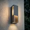 Lindby LED-Außenwandleuchte Enyra, schwarz, 27 cm, IP65