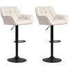 HOMCOM 2er-Set Barhocker Barstuhl Höhenverstellbar Küchenstühle 360° D...