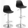 HOMCOM Barhocker 2er Set, Gepolstert Barstuhl mit Stahlgestell, Lehne,...