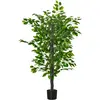 HOMCOM Künstlicher Ficusbaum groß 135 cm Kunstpflanze, Plastik Künstli...