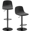 HOMCOM Barhocker 2er Set Höhenverstellbar Drehbar Barstuhl Tresenhocke...