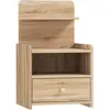 HOMCOM Nachttisch mit Schublade, Beistelltisch, Nachtschrank mit offen...