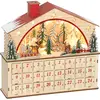 HOMCOM Adventskalender zum Befüllen 24 Schubladen Fächer Weihnachtskal...