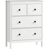 HOMCOM Kommode Sideboard mit 4 Schubladen Moderner Aufbewahrungsschran...