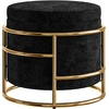 HOMCOM Sitzhocker mit Stauraum, Kleiner Hocker mit Deckel, Runder Pols...