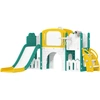 AIYAPLAY Kinderrutsche 7 in 1 Indoor und Outdoor Babyrutsche mit Baske...