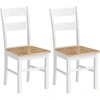 HOMCOM Esszimmerstühle 2er Set Küchenstuhl mit Rückenlehne, Armlose St...