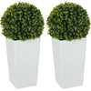 HOMCOM 2er-Set Künstlicher Eukalyptuskugeln 65 cm Kunstpflanze mit 330...