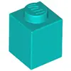 Lego® 50 Stück 3005 Stein Brick 1x1 Part Basic Steine 50 Dunkles Türki...