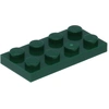 Lego® 10 Stück 3020 Platten Plates 2x4 Part Basic 10 Dunkelgrün